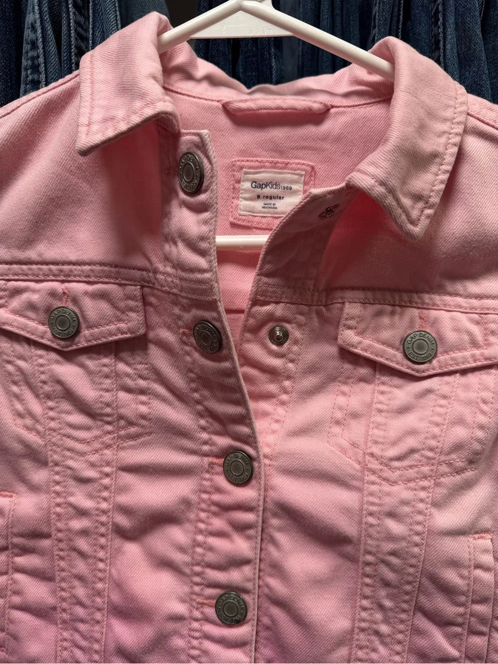 GAP Light Pink Denim Jacket for Girls Size Small